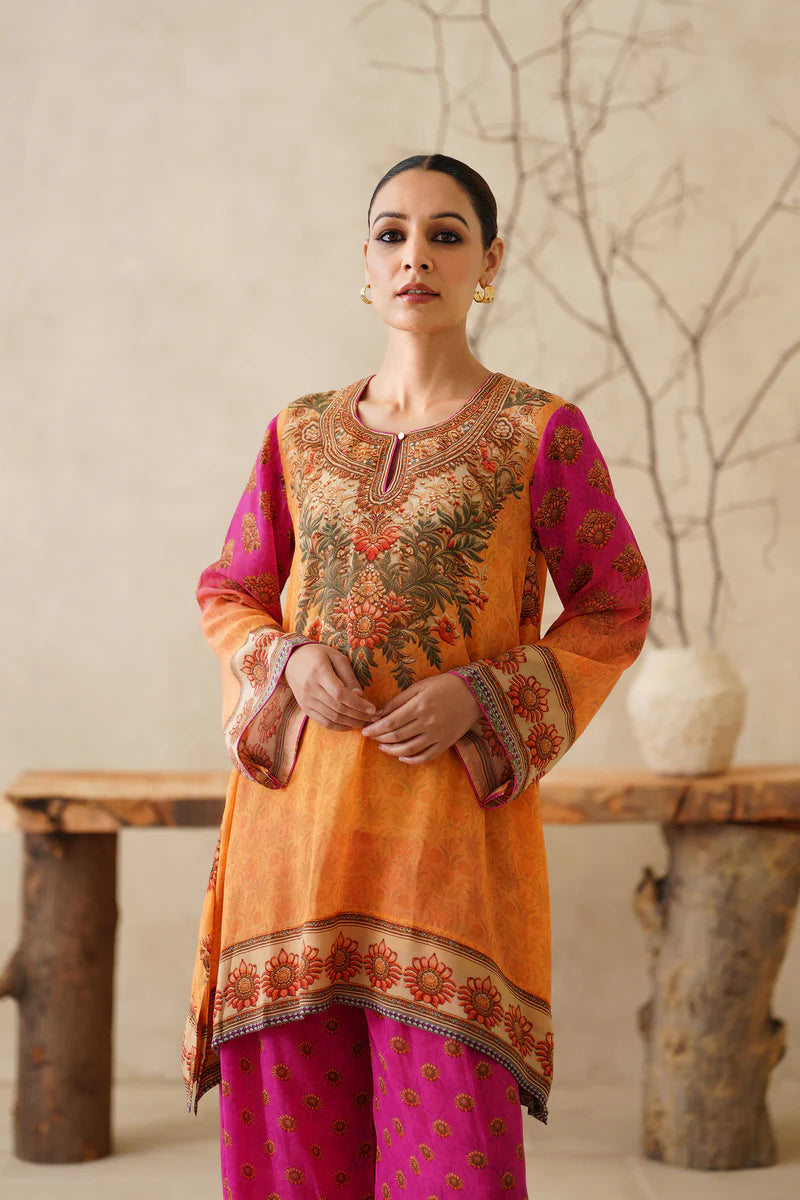 VELINA CREPE PRINTED MATCHING SET