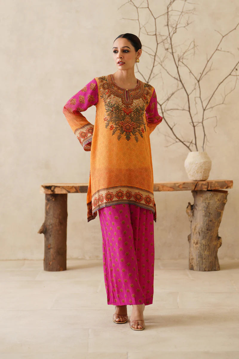 VELINA CREPE PRINTED MATCHING SET