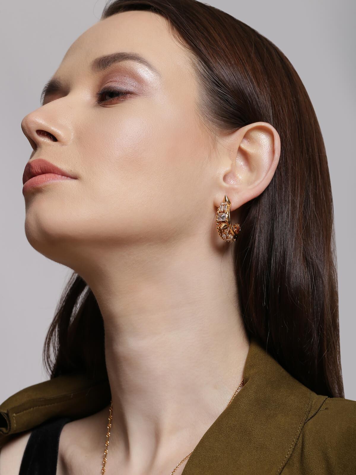 Orion Crescent Hoop Earrings - The Couture by KJH