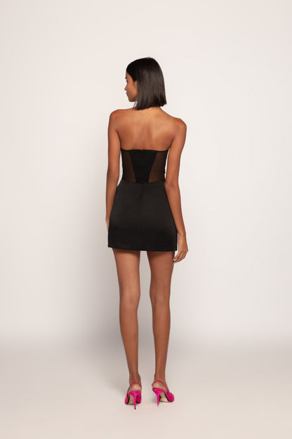 Intricate Hand Embroidered Mirror And Thread Work Panelled Mini Dress