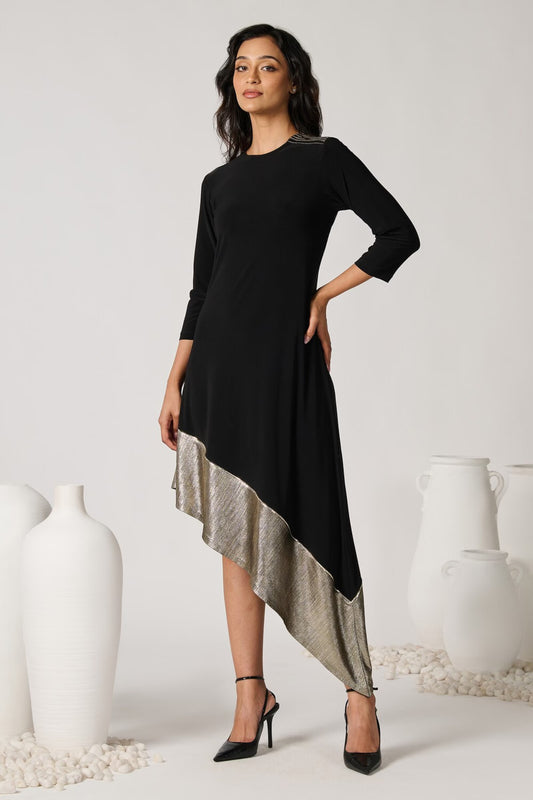 Asymmetric Colour Block Dress