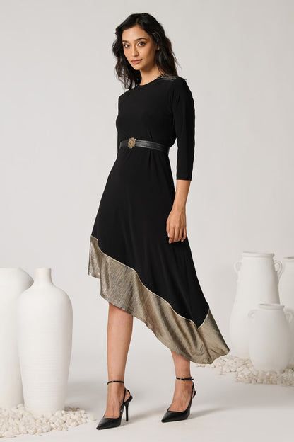 Asymmetric Colour Block Dress