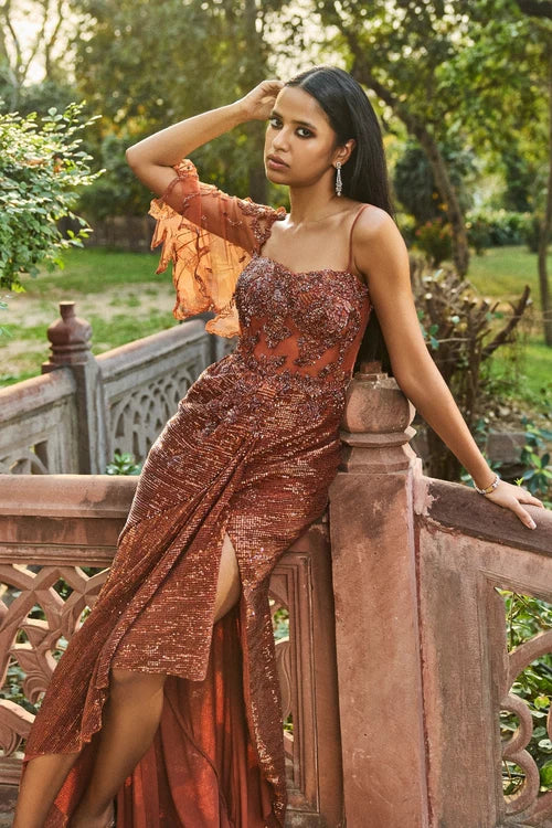 "Arihee" Drape Gown