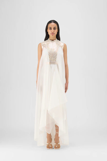 Metallic Paneled Dress
