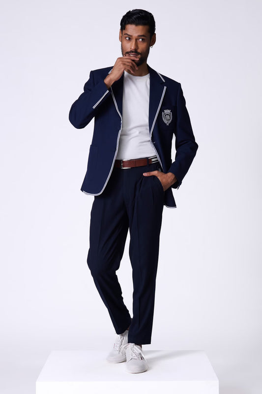 SNCC Navy Jacket with Contrasting Piping