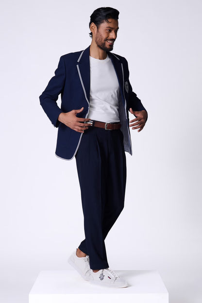 SNCC Navy Jacket with Contrasting Piping