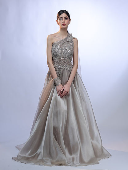 Silver Elegance Gown