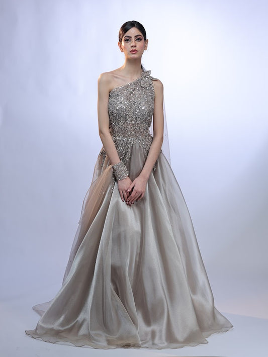 Silver Elegance Gown