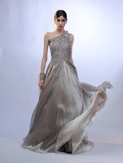 Silver Elegance Gown