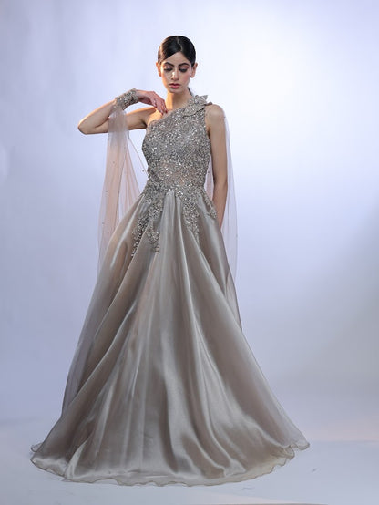 Silver Elegance Gown