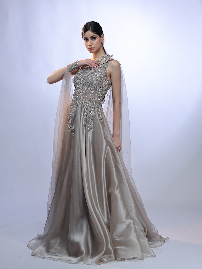 Silver Elegance Gown