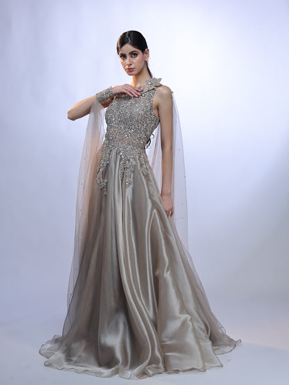 Silver Elegance Gown