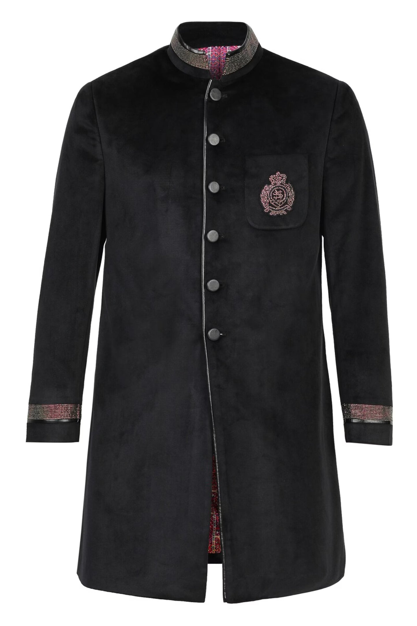 Jackky Bhagnani In Black Crested Sherwani