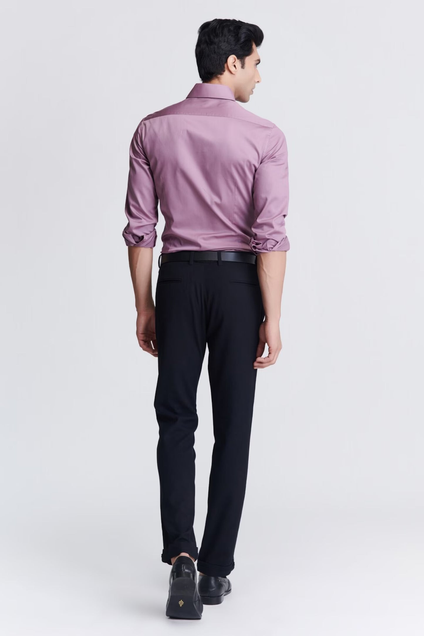 Signature Light Purple Shirt with Embroidered Crest