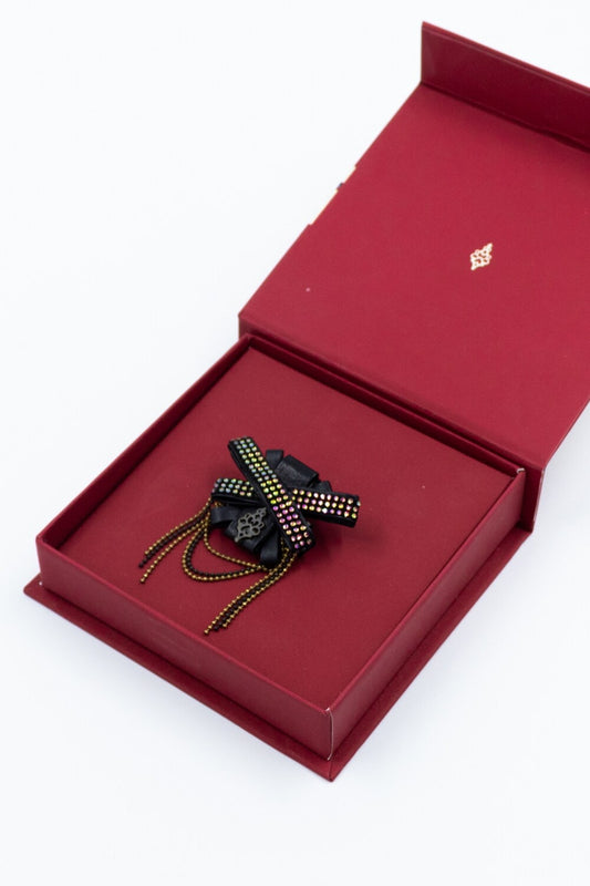 Criss Cross Diamante Brooch