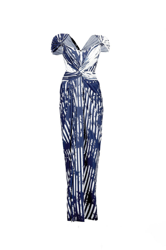 SNCC Camo Printed Drape Gown