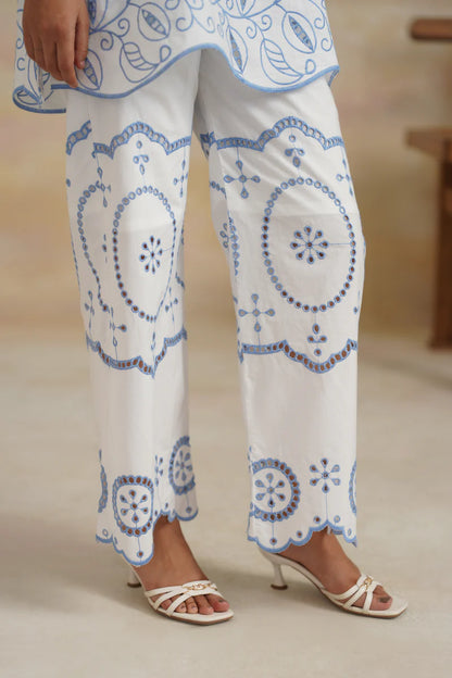 ASTER POPLIN COTTON EMBROIDERED MATCHING SET