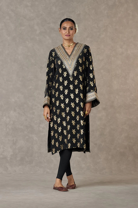 Black Cherrybloom Kurta