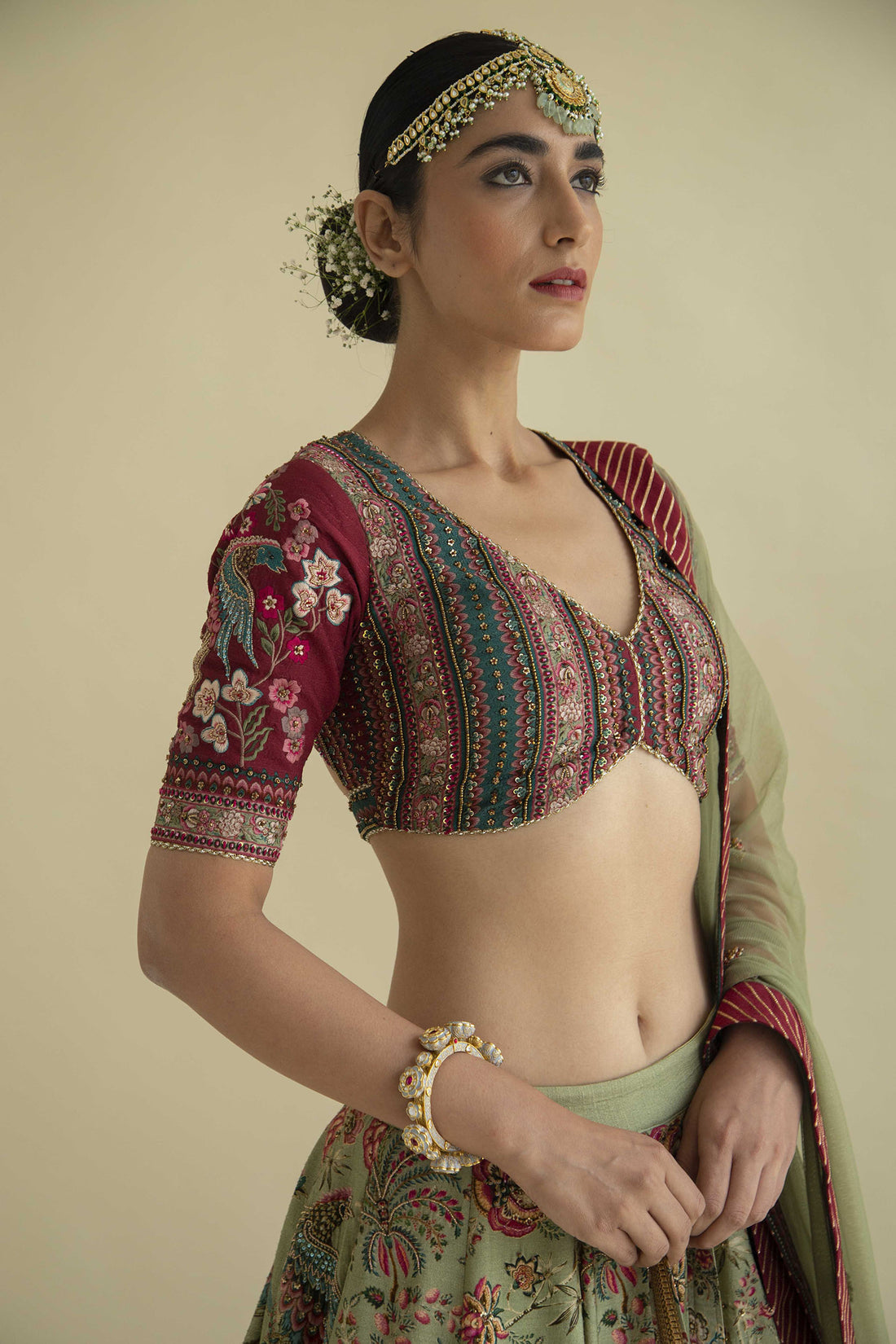 Bageecha Peacock Lehenga