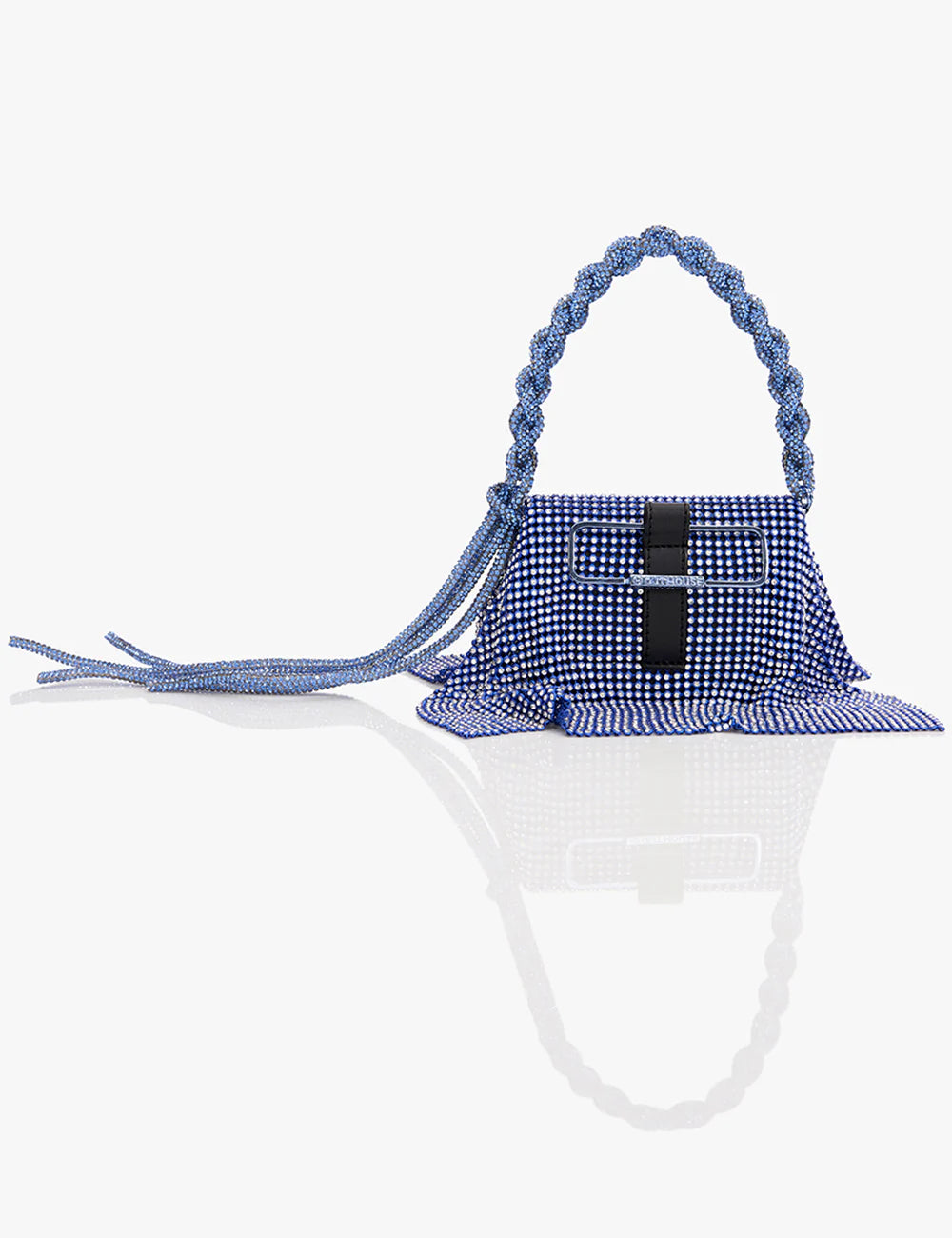 ICY BLUE CRYSTAL FURBIE HANDBAG