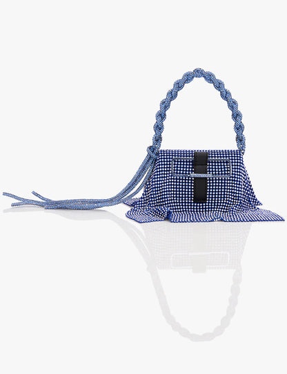 ICY BLUE CRYSTAL FURBIE HANDBAG