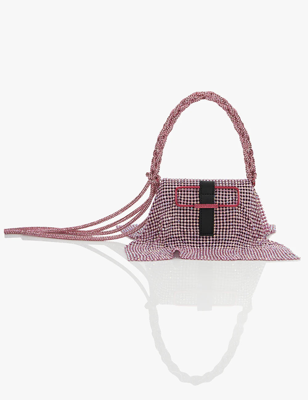 POSH PINK CRYSTAL FURBIE HANDBAG