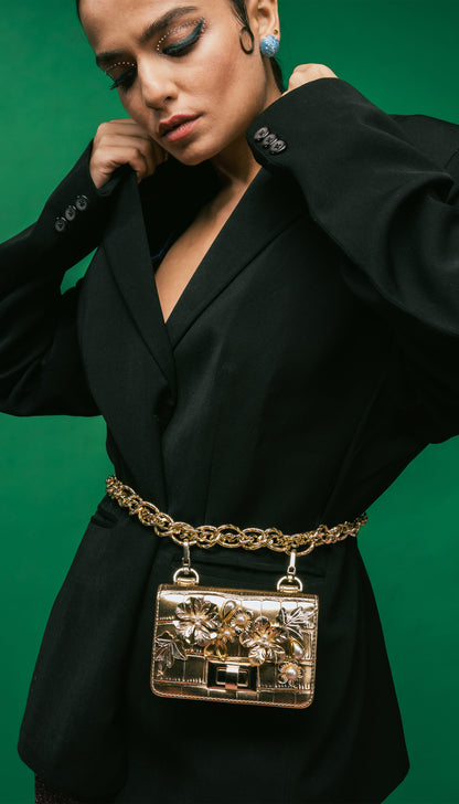 Chain link belt bag