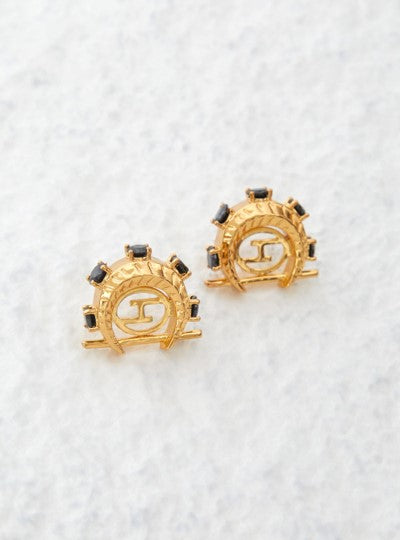 O.H. V Crescent Ear Studs