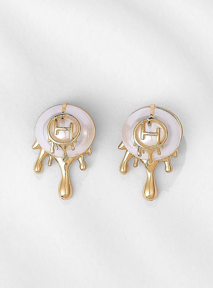 Gold Plated Pearl Stud Earrings