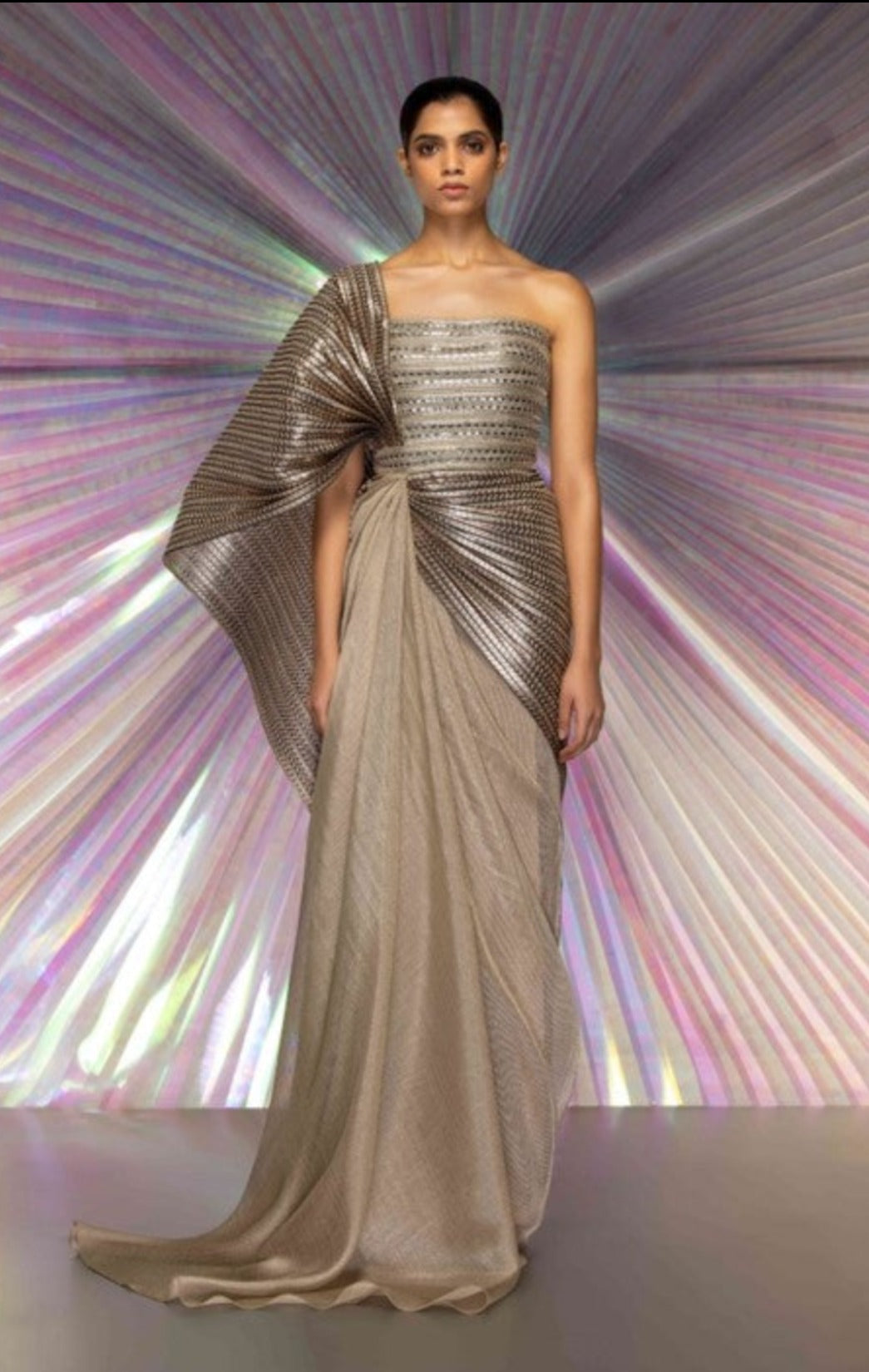 Metallic Structured Saree