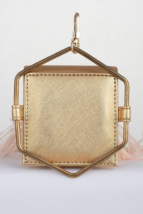 Gold Mini Hexagon Detachable Bag