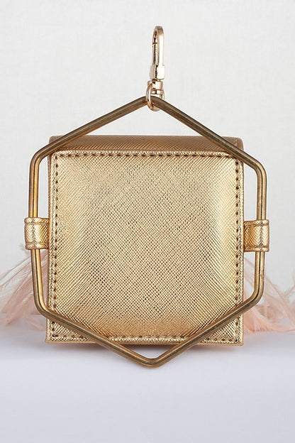 Gold Mini Hexagon Detachable Bag