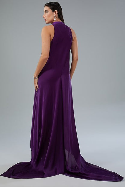 Purple Chiffon Gown