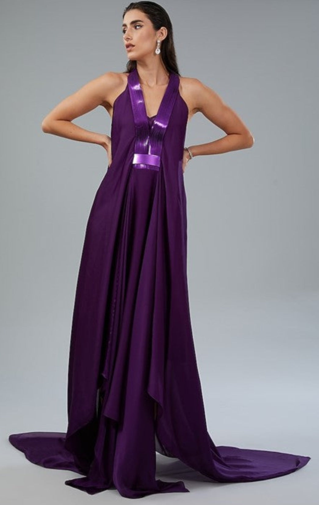 Purple Chiffon Gown