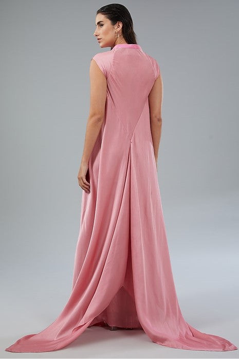 Onion Pink Chiffon Dress