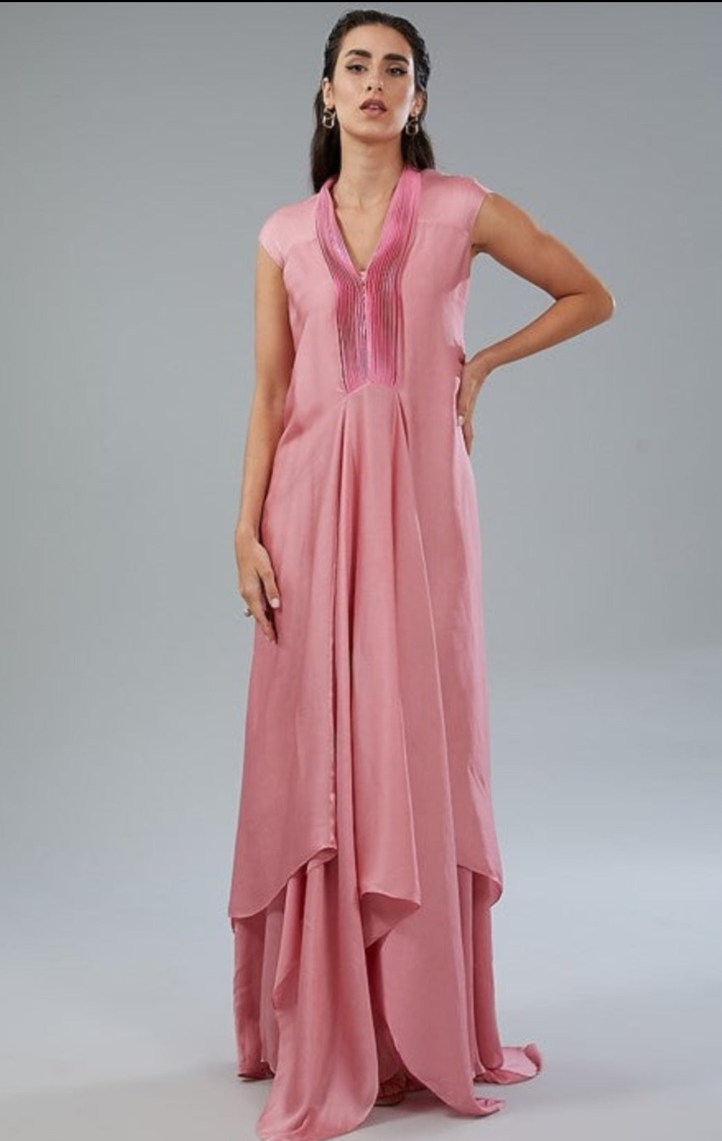 Onion Pink Chiffon Dress