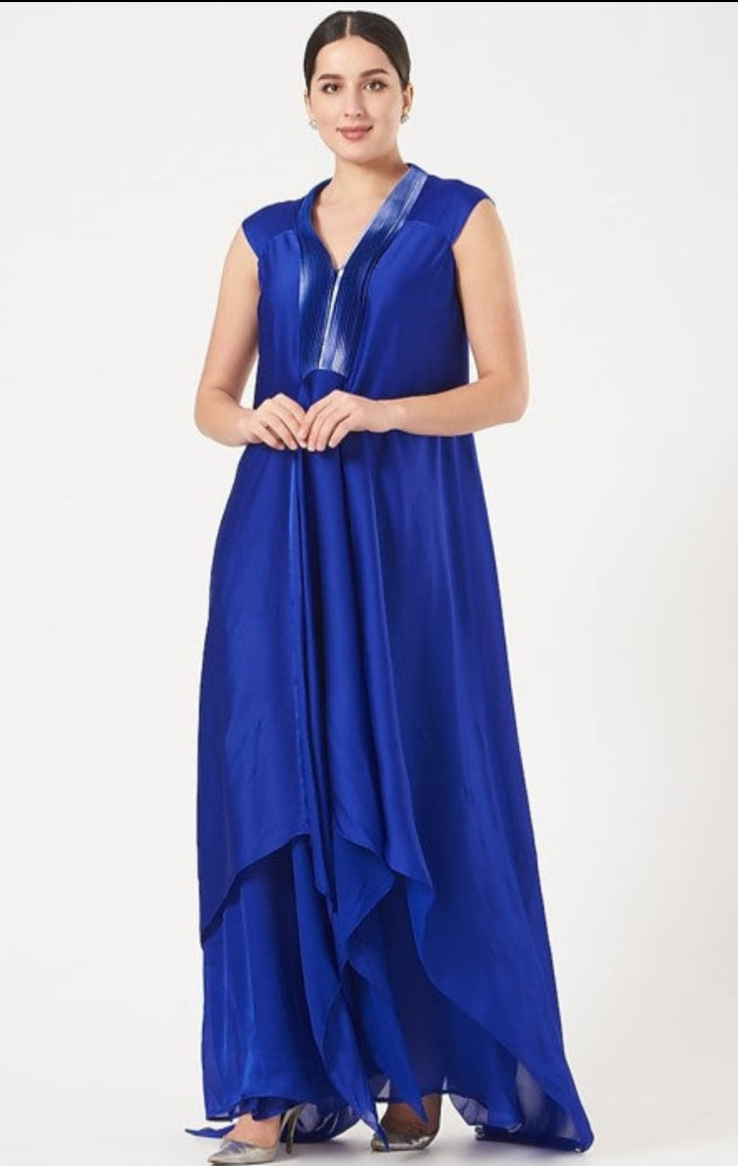 Cobalt Blue Draped Dress