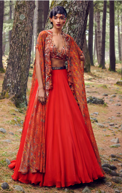 "Arkasha" Chiffon Lehenga Set