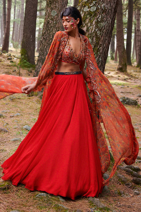 "Arkasha" Chiffon Lehenga Set