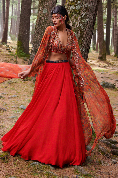 "Arkasha" Chiffon Lehenga Set