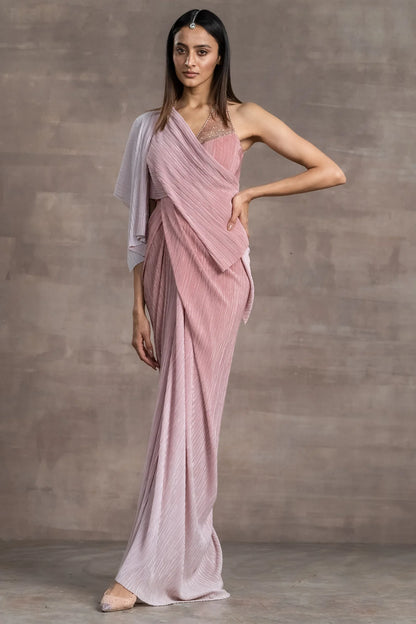 Draped Dress With Corseted Bodice