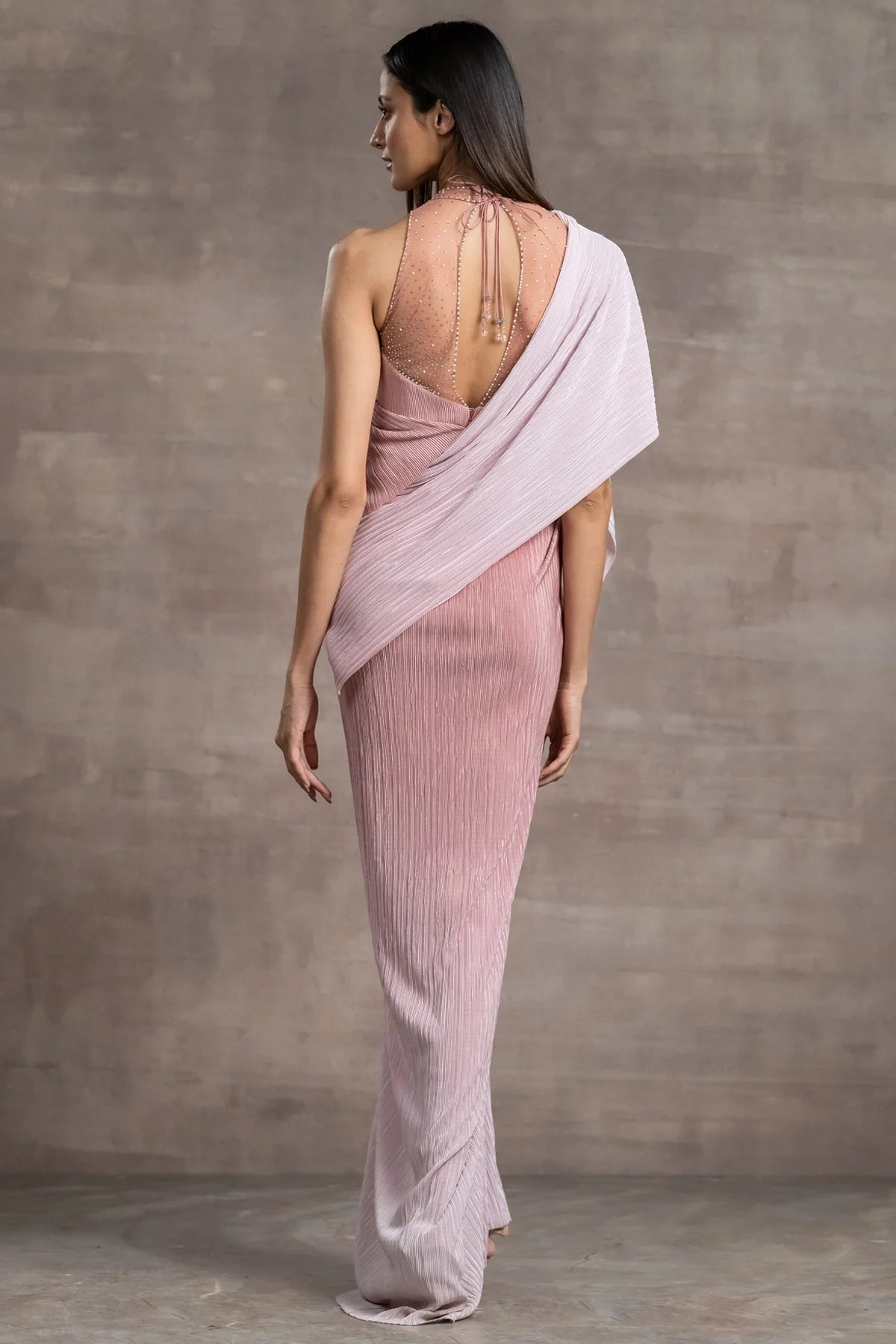 Draped Dress With Corseted Bodice