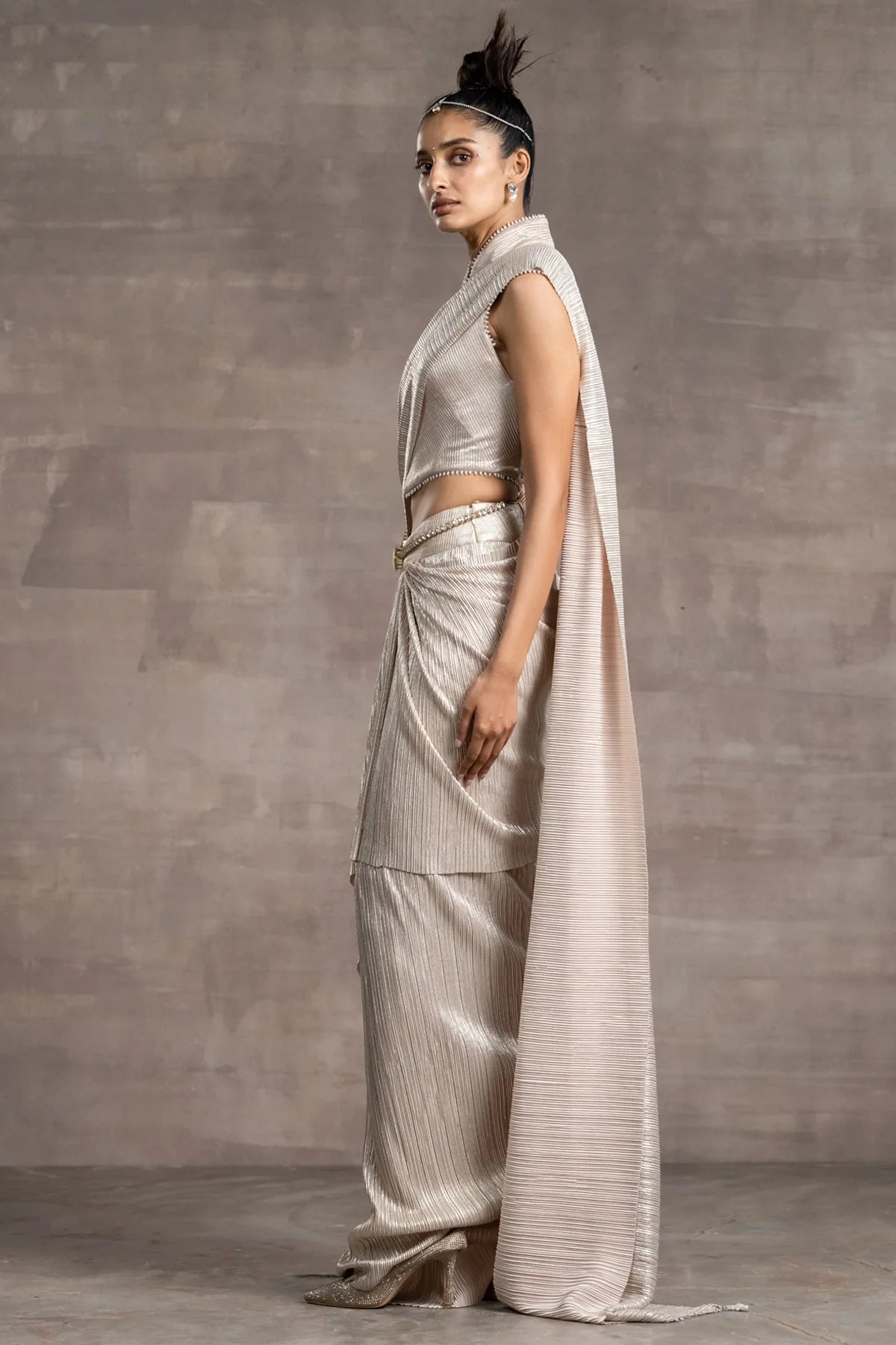 Draped Concept Saree And Corset