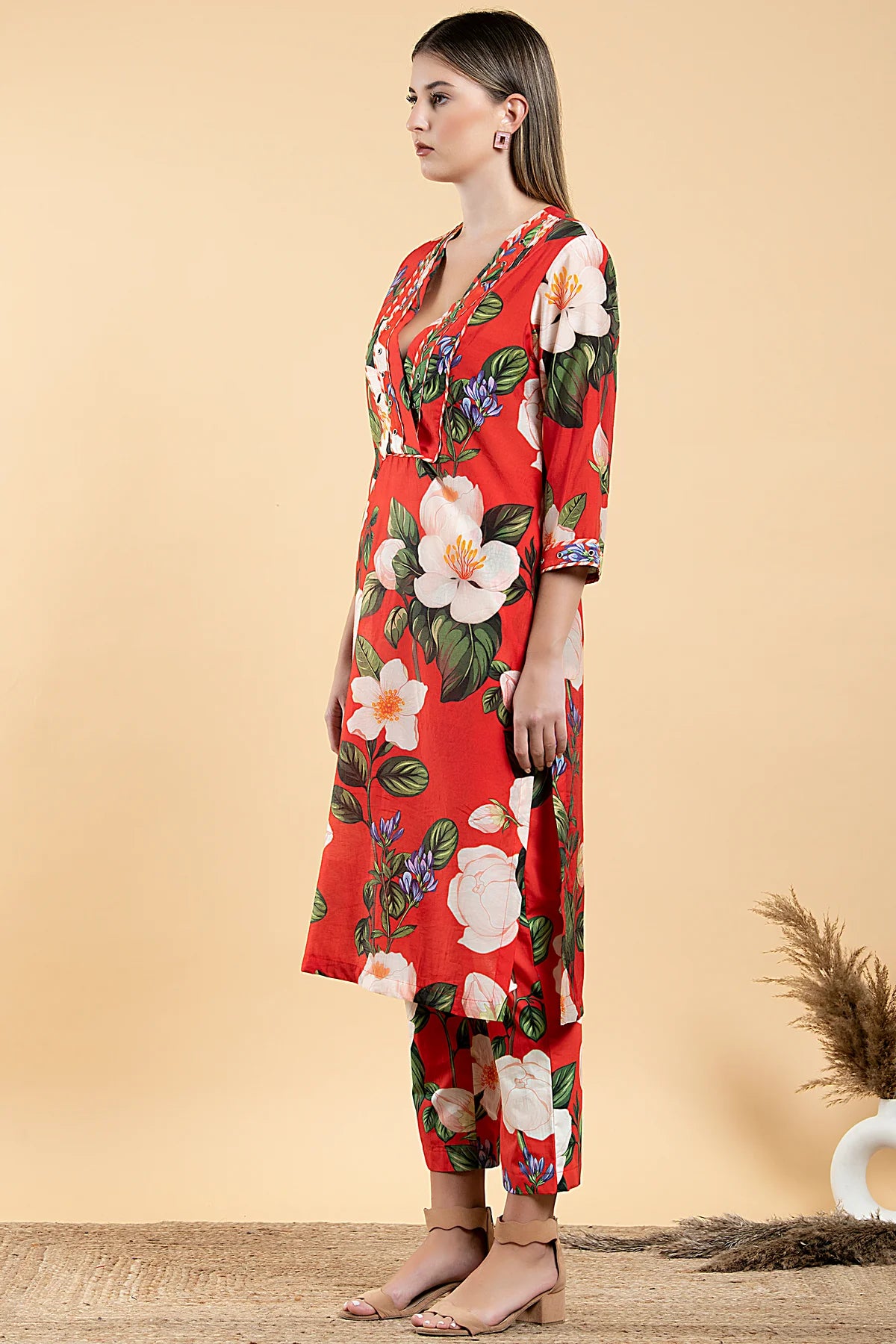 WILD ROSE STRAIGHT TUNIC SET