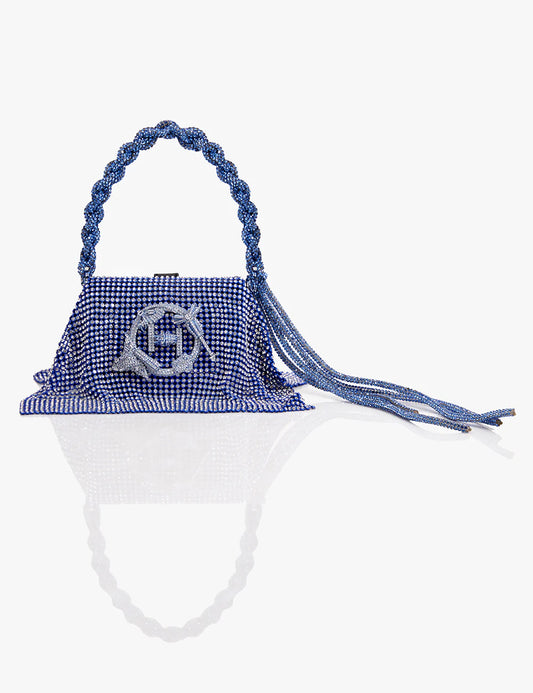 ICY BLUE CRYSTAL FURBIE HANDBAG