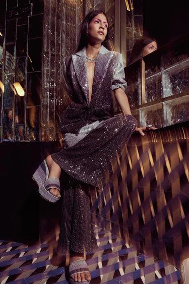 OMBRE SEQUENCE BLAZER SUIT - The Couture by KJH