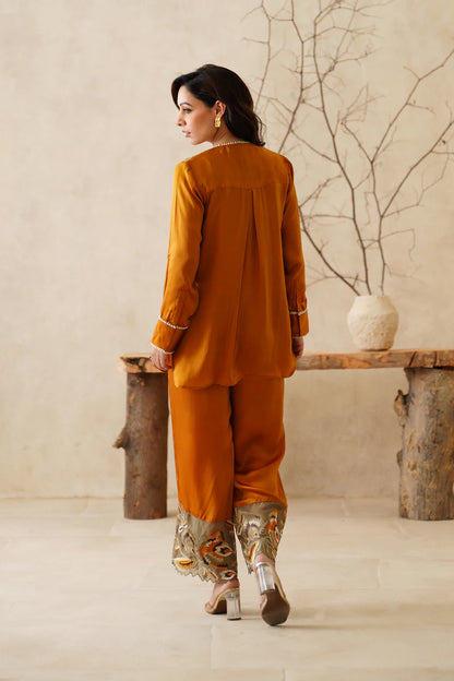 ELORAH SATIN EMBROIDERED MATCHING SET