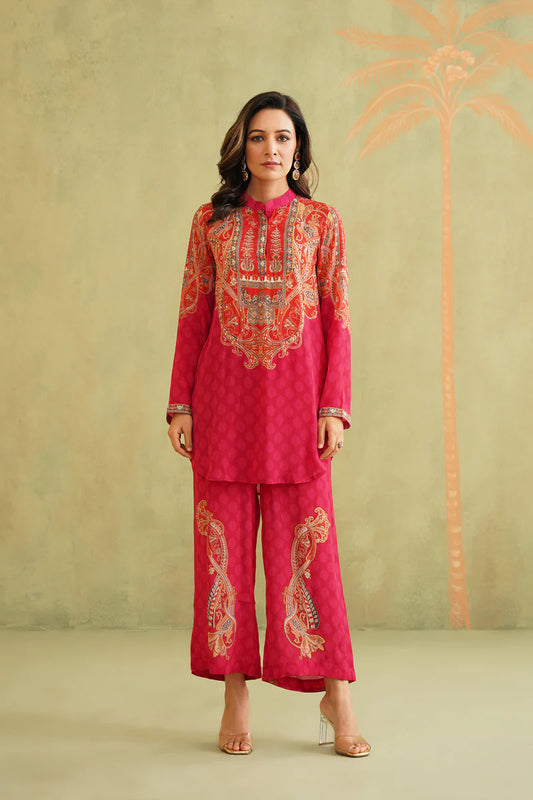 RANG CREPE HAND EMBROIDERED CREPE MATHCING SET