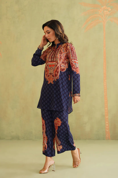 SANA HAND EMBROIDERED CREPE MATCHING SET