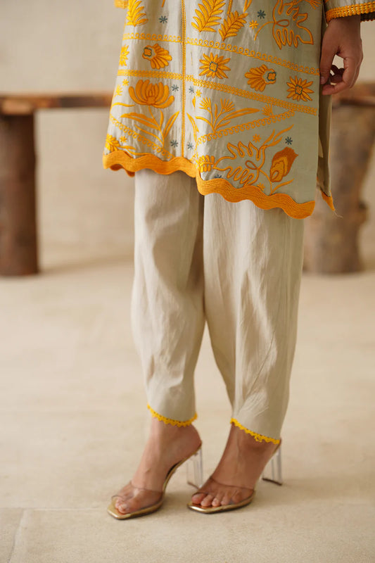 SAPHIRA PURE CHANDERI EMBROIDERED MATCHING SET